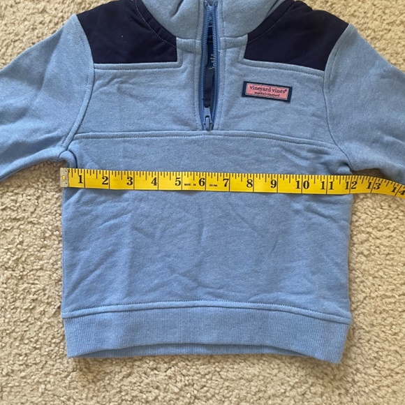 Vineyard Vines Boy's Pullover Sweatshirt Quarter 1/4 Zip Size 2T Blue NWOT - Picture 8 of 9